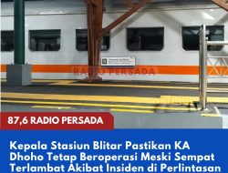 Kepala Stasiun Blitar Pastikan KA Dhoho Tetap Beroperasi Meski Sempat Terlambat Akibat Insiden di Perlintasan