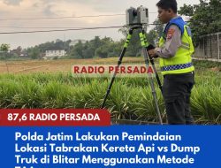 Polda Jatim Lakukan Pemindaian Lokasi Tabrakan Kereta Api vs Dump Truk di Blitar Menggunakan Metode TAA