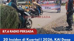20 Insiden di Kuartal I 2026, KAI Daop 7 Madiun Serukan Disiplin Tanpa Kompromi di Perlintasan