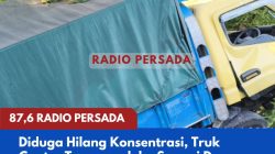 Diduga Hilang Konsentrasi, Truk Canter Terperosok ke Sungai Desa Mronjo, Kecamatan Selopuro