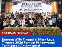 Ratusan WNA Tinggal di Blitar Raya, Timpora 2026 Perkuat Pengawasan Terintegrasi Antarinstansi