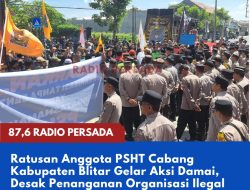 Ratusan Anggota PSHT Cabang Kabupaten Blitar Gelar Aksi Damai, Desak Penanganan Organisasi Ilegal