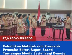 Pelantikan Mabicab dan Kwarcab Pramuka Blitar, Bupati Soroti Tantangan Media Sosial bagi Remaja