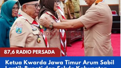 Ketua Kwarda Jawa Timur Arum Sabil Lantik Bupati dan Sekda Kabupaten Blitar sebagai Ketua Mabicab dan Ketua Kwarcab Gerakan Pramuka