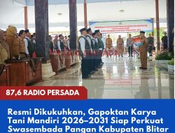 Resmi Dikukuhkan, Gapoktan Karya Tani Mandiri 2026–2031 Siap Perkuat Swasembada Pangan Kabupaten Blitar