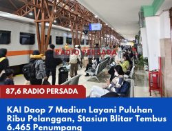 KAI Daop 7 Madiun Layani Puluhan Ribu Pelanggan, Stasiun Blitar Tembus 6.465 Penumpang
