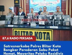Satresnarkoba Polres Blitar Kota Bongkar Peredaran Sabu Paket Hemat, Mayoritas Pelaku Residivis