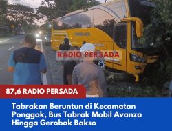 Tabrakan Beruntun di Kecamatan Ponggok, Bus Tabrak Mobil Avanza Hingga Gerobak Bakso