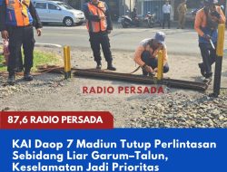 KAI Daop 7 Madiun Tutup Perlintasan Sebidang Liar Garum–Talun, Keselamatan Jadi Prioritas