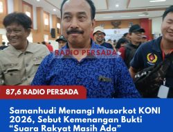 Samanhudi Menangi Musorkot KONI 2026, Sebut Kemenangan Bukti “Suara Rakyat Masih Ada”