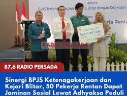 Sinergi BPJS Ketenagakerjaan dan Kejari Blitar, 50 Pekerja Rentan Dapat Jaminan Sosial Lewat Adhyaksa Peduli