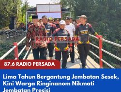 Lima Tahun Bergantung Jembatan Sesek, Kini Warga Ringinanom Nikmati Jembatan Presisi