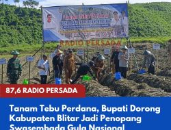 Tanam Tebu Perdana, Bupati Dorong Kabupaten Blitar Jadi Penopang Swasembada Gula Nasional