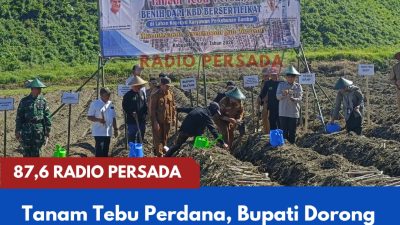 Tanam Tebu Perdana, Bupati Dorong Kabupaten Blitar Jadi Penopang Swasembada Gula Nasional