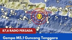 Gempa M5,1 Guncang Tenggara Jember, Terasa Hingga Blitar dan Tidak Berpotensi Tsunami