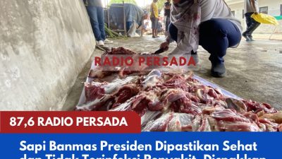 Sapi Banmas Presiden Dipastikan Sehat dan Tidak Terinfeksi Penyakit, Disnakkan Kabupaten Blitar Juga Tinjau Seluruh Tempat Sembelih Kurban