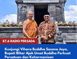 Kunjungi Vihara Buddha Sasana Jaya, Bupati Blitar Ajak Umat Buddha Perkuat Persatuan dan Keharmonisan
