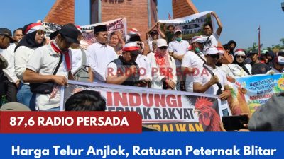 Harga Telur Anjlok, Ratusan Peternak Blitar Raya Turun ke Jalan Sampaikan Aspirasi dan Bagikan 1 Juta Telur kepada Masyarakat