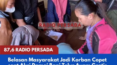 Belasan Masyarakat Jadi Korban Copet saat Aksi Damai Bagi Telur Ayam Gratis di Kabupaten Blitar