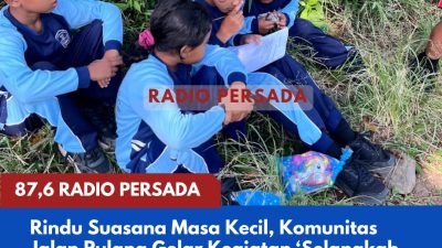 Rindu Suasana Masa Kecil, Komunitas Jalan Pulang Gelar Kegiatan ‘Selangkah Belajar’ Bersama Anak Perkebunan Sirah Kencong