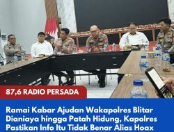 Ramai Kabar Ajudan Wakapolres Blitar Dianiaya hingga Patah Hidung, Kapolres Pastikan Info Itu Tidak Benar Alias Hoax