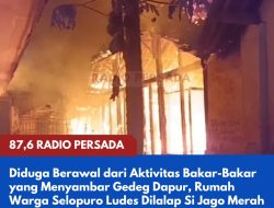 Diduga Berawal dari Aktivitas Bakar-Bakar yang Menyambar Gedeg Dapur, Rumah Warga Selopuro Ludes Dilalap Si Jago Merah