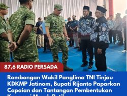 Rombongan Wakil Panglima TNI Tinjau KDKMP Jatinom, Bupati Rijanto Paparkan Capaian dan Tantangan Pembentukan Koperasi Merah Putih