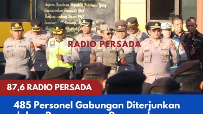 485 Personel Gabungan Diterjunkan dalam Pengamanan Pengesahan Warga PSHT dan Porsigal di Blitar