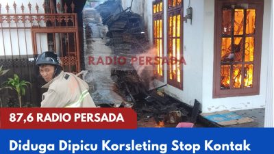 Diduga Dipicu Korsleting Stop Kontak TV, Kebakaran Hanguskan Bagian Tengah Rumah Warga Wlingi