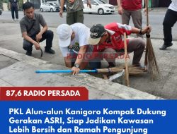 PKL Alun-alun Kanigoro Kompak Dukung Gerakan ASRI, Siap Jadikan Kawasan Lebih Bersih dan Ramah Pengunjung