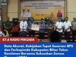 Data Akurat, Kebijakan Tepat Sasaran: BPS dan Forkopimda Kabupaten Blitar Teken Komitmen Bersama Sukseskan Sensus Ekonomi 2026