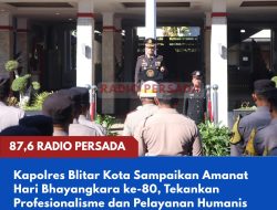 Kapolres Blitar Kota Sampaikan Amanat Hari Bhayangkara ke-80, Tekankan Profesionalisme dan Pelayanan Humanis