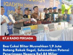 Bea Cukai Blitar Musnahkan 1,9 Juta Batang Rokok Ilegal, Selamatkan Potensi Penerimaan Negara Rp1,84 Miliar