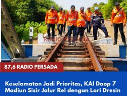 Keselamatan Jadi Prioritas, KAI Daop 7 Madiun Sisir Jalur Rel dengan Lori Dresin