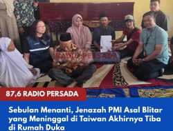 Sebulan Menanti, Jenazah PMI Asal Blitar yang Meninggal di Taiwan Akhirnya Tiba di Rumah Duka