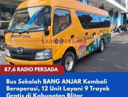 Bus Sekolah BANG ANJAR Kembali Beroperasi, 12 Unit Layani 9 Trayek Gratis di Kabupaten Blitar