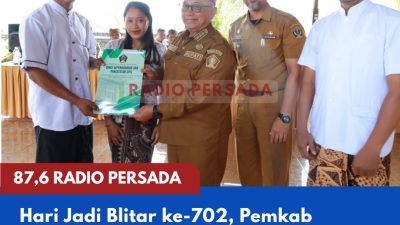 Hari Jadi Blitar ke-702, Pemkab Serahkan Akta Perkawinan kepada 53 Pasangan Umat Hindu