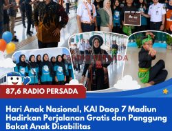 Hari Anak Nasional, KAI Daop 7 Madiun Hadirkan Perjalanan Gratis dan Panggung Bakat Anak Disabilitas