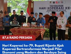 Hari Koperasi ke-79, Bupati Rijanto Ajak Koperasi Bertransformasi Menjadi Pilar Ekonomi yang Modern dan Berdaya Saing
