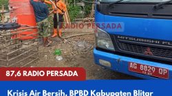 Krisis Air Bersih, BPBD Kabupaten Blitar Droping 12 Ribu Liter Air Bersih ke Desa Sumberagung, Panggungrejo