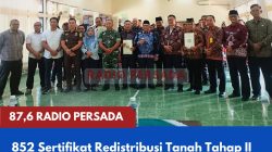 852 Sertifikat Redistribusi Tanah Tahap II Diserahkan, Pemkab Blitar Percepat Reforma Agraria