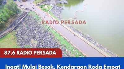 Ingat! Mulai Besok, Kendaraan Roda Empat Dilarang Melintasi Puncak Bendungan Lahor