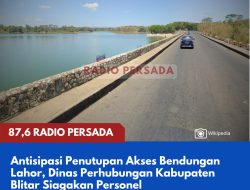 Antisipasi Penutupan Akses Bendungan Lahor, Dinas Perhubungan Kabupaten Blitar Siagakan Personel