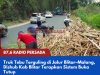 Truk Tebu Terguling di Jalur Blitar–Malang, Dishub Kab Blitar Terapkan Sistem Buka Tutup