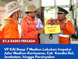 VP KAI Daop 7 Madiun Lakukan Inspeksi Jalur Madiun–Kertosono, Cek Kondisi Rel, Jembatan, hingga Persinyalan