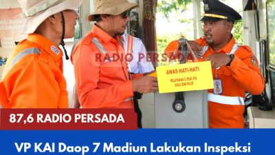 VP KAI Daop 7 Madiun Lakukan Inspeksi Jalur Madiun–Kertosono, Cek Kondisi Rel, Jembatan, hingga Persinyalan