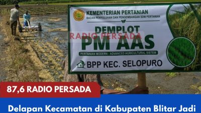Kabupaten Blitar Uji Coba PM-AAS, Sistem Tanam Padi Modern Mulai Diterapkan di Delapan Kecamatan