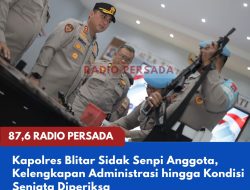 Kapolres Blitar Sidak Senpi Anggota, Kelengkapan Administrasi hingga Kondisi Senjata Diperiksa