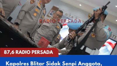 Kapolres Blitar Sidak Senpi Anggota, Kelengkapan Administrasi hingga Kondisi Senjata Diperiksa