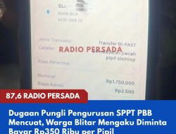 Dugaan Pungli Pengurusan SPPT PBB Mencuat, Warga Blitar Mengaku Diminta Bayar Rp350 Ribu per Pipil